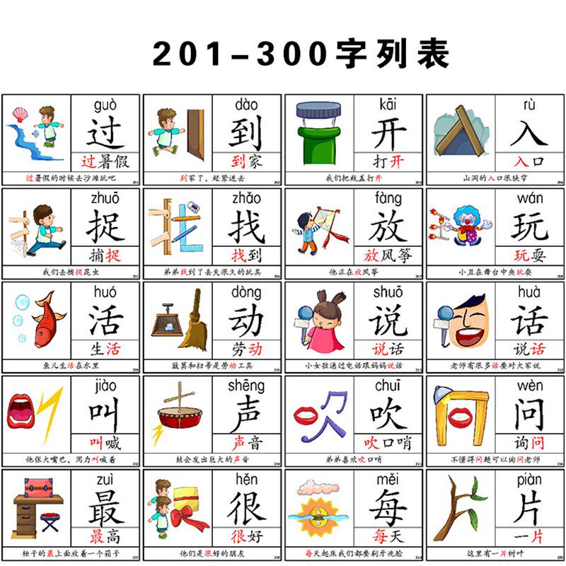 悟空识字卡片学龄前认字卡1200字幼儿童宝宝拼音教具记忆同步字卡