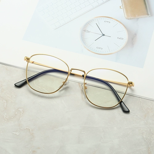 Anti -Blu -ray Anti -Fatigue очки мужская радиационная компьютерная рама без подсчета круглая защита лиц Миопия бокалы женщин