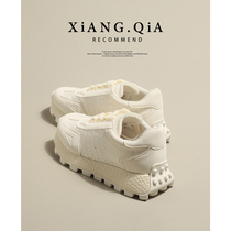 Chancha Mole Melody ~ Soft Bottom Comfort Cool Chiargan Shoes Women Casual 100 Hitch Sport Old Daddy Little White Shoes