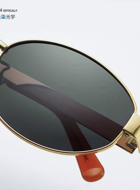 Le Seven墨镜女防紫外线金属老钱风金色椭圆百搭个性太阳眼镜Eon