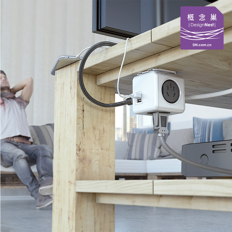 阿乐乐可魔方USB插座小排插拖线板一转多延长创意多功能家用宿舍,淘宝优惠券,粉丝福利购,淘宝优惠卷