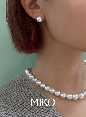 新款海水近正圆澳白珍珠项链强光颈链高级感轻奢藏品级配饰