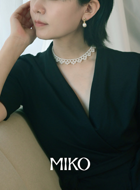 夏季上新时尚蕾丝珍珠项链女choker小众设计高级感18K金气质百搭