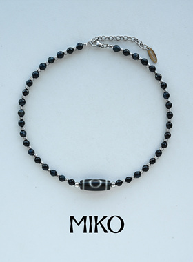 夏季新款天然黑玛瑙淡水珍珠项链女天珠小众设计高级感颈链锁骨链