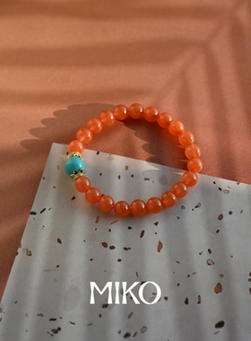 原创设计天然绿松石手串女款单圈手链小众设计感高级轻奢精致手饰