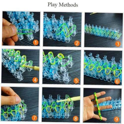 Rubber Loom Band Bracelet Kit Storage BoxColorful Beads Tool - 图0