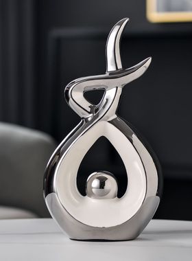 创意家居陶瓷轻奢装饰品摆件现代简约客厅房间电视柜酒柜玄关摆设