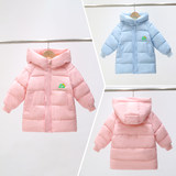 木木屋儿童中长款加绒加厚连帽棉服劵后39.99元包邮