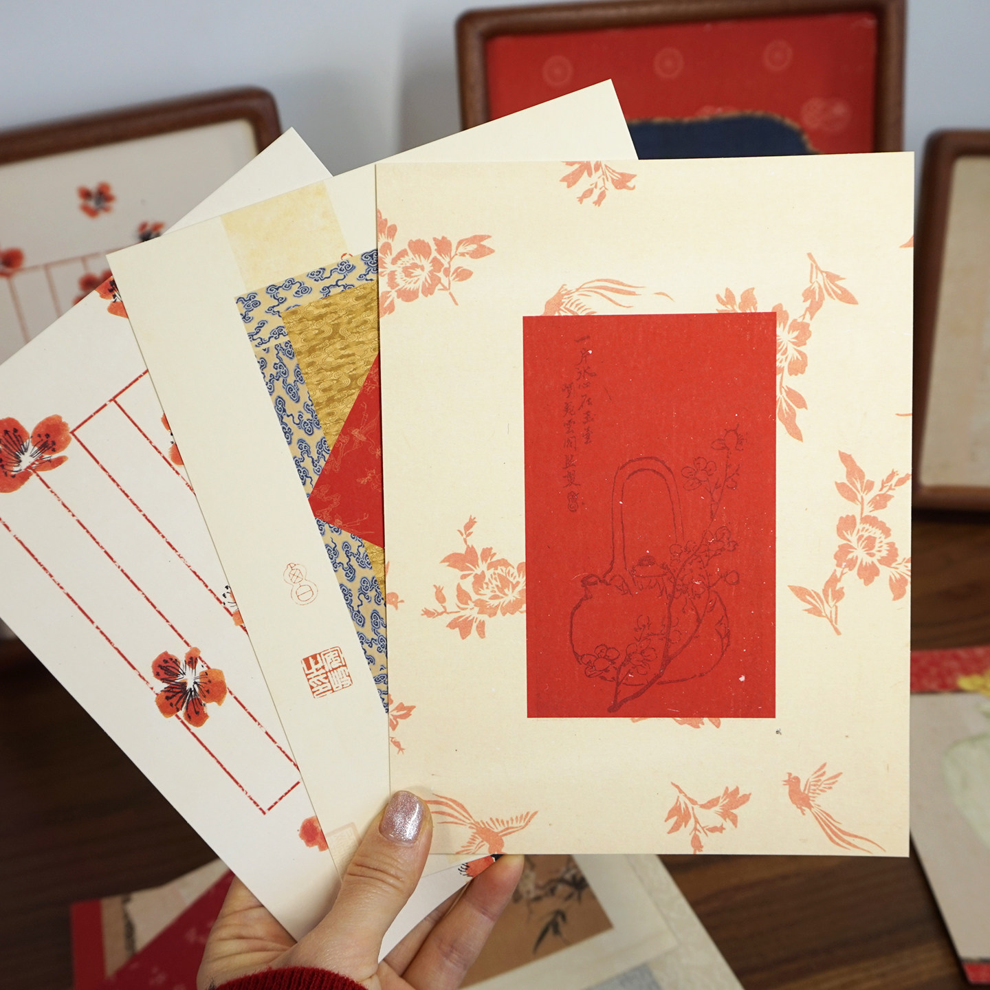 方6寸8寸10寸A4空白高清艺术微喷蜡染半生熟古风文创小楷宣纸加厚卡纸自己写相框画框画心家居新中式摆台,淘宝优惠券,粉丝福利购,淘宝优惠卷