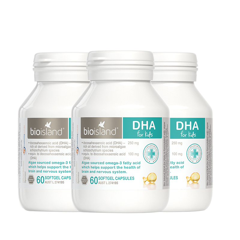 bio island婴幼儿dha藻油60粒胶囊 bioislandCW海外DHA/核桃油