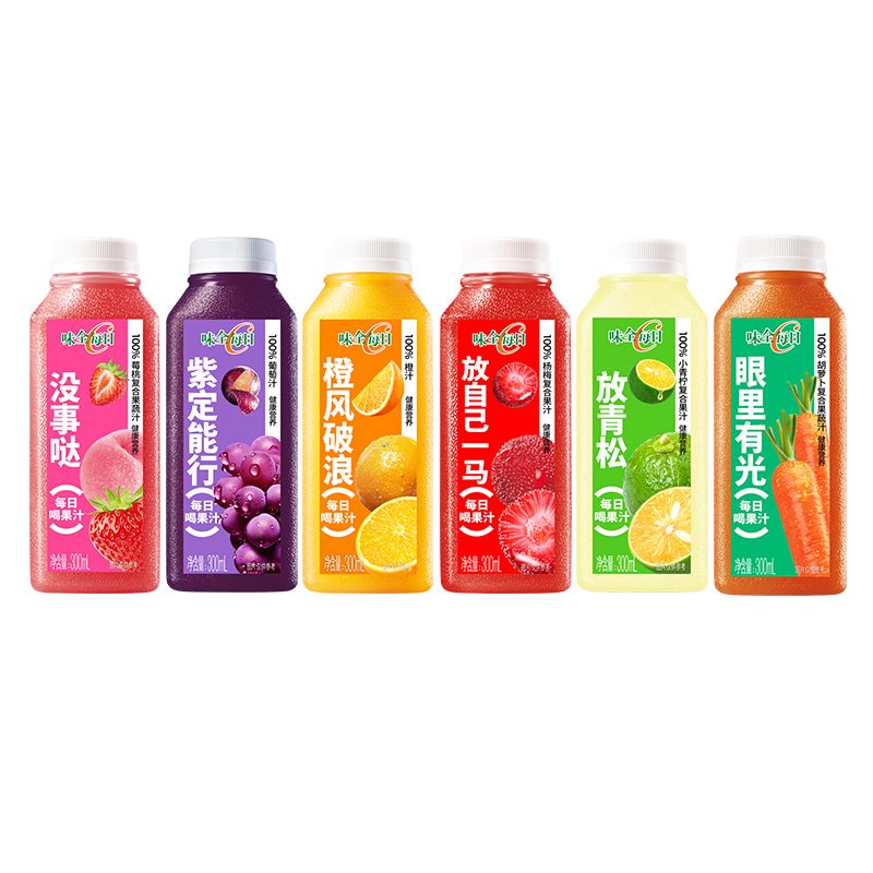 【孟子义同款】味全每日C果汁果蔬汁300ml*12瓶 低温冷藏饮料