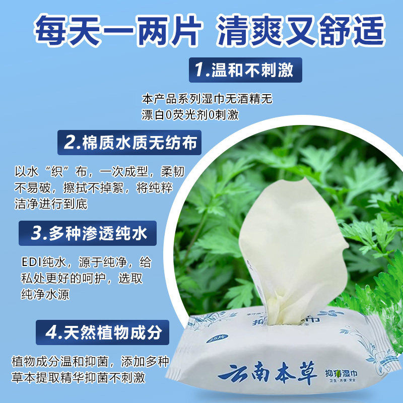 云南本草痔疮专用湿巾术后护理肛门清洁擦屁屁抑菌男女湿厕纸肉球,淘宝优惠券,粉丝福利购,淘宝优惠卷