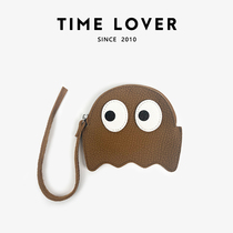 Time lover Eat Bean People Zero Wallet Genuine Leather Cartoon Key Bag Girl bag Pendant Documents Bag Mini bag Mini bag