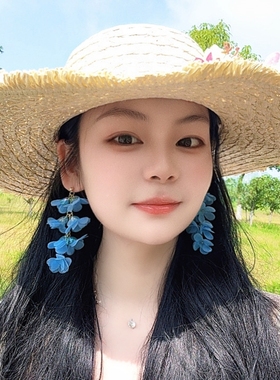 海边旅游度假风蓝色耳环耳饰耳钉耳夹耳坠2026春夏新款女饰品潮流
