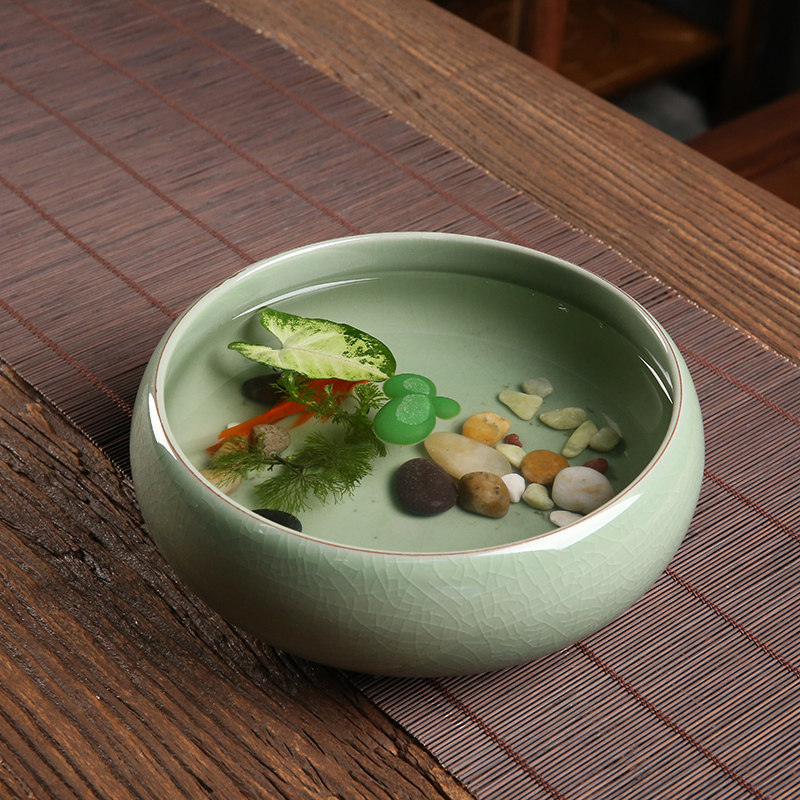 铜钱草水培花盆金钱草专用陶瓷大号清仓简约水仙花水养一叶莲碗莲,淘宝优惠券,粉丝福利购,淘宝优惠卷