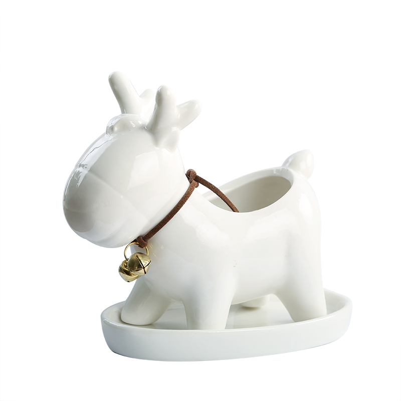 卡通可爱多肉花盆小号植物白色陶瓷创意个性简约包邮小拇指盆迷你,淘宝优惠券,粉丝福利购,淘宝优惠卷