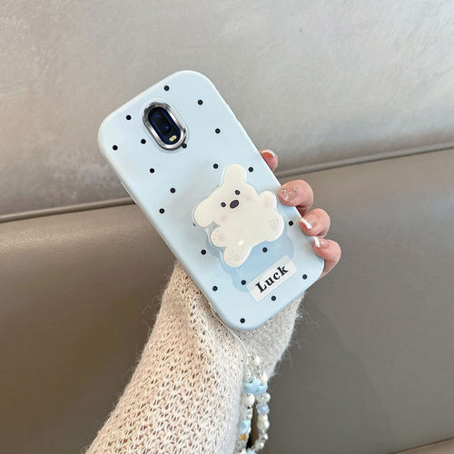 适用于oppor17手机壳波点PBEM00小狗带支架0pp0r17可爱opr蓝色opoor防摔套oopor软壳女poopr/PBEMOO创意卡通 - 图3