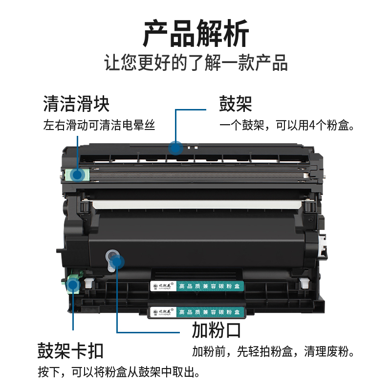 适用理光M340W粉盒P200 P201w SP230DNw SP230FNw打印机墨盒M340FW激光一体机硒鼓SP230SFNw易加粉M340H - 图1