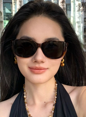 玳瑁框老钱风墨镜女大脸显瘦偏光