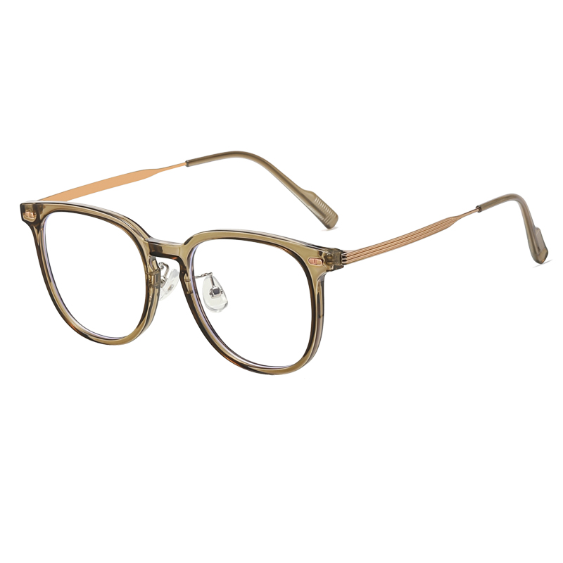 冷茶色眼镜近视可配度数女超轻大框方圆脸素颜神器眼睛框架显脸小 - 图3