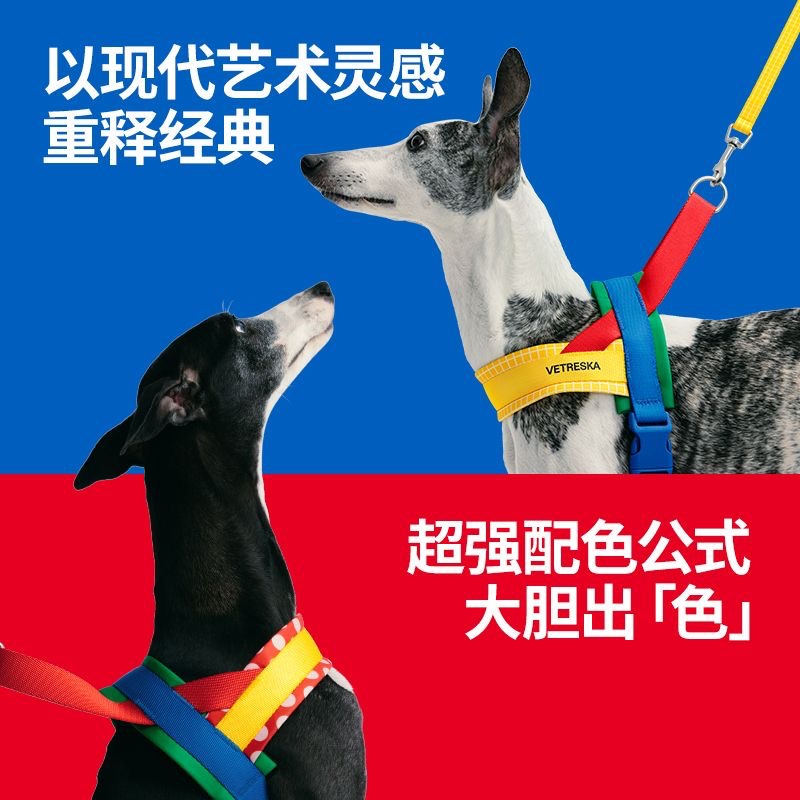 未卡Chroma宠物胸背带牵引绳套装遛狗狗绳子大中小型犬宠物牵引绳 - 图0