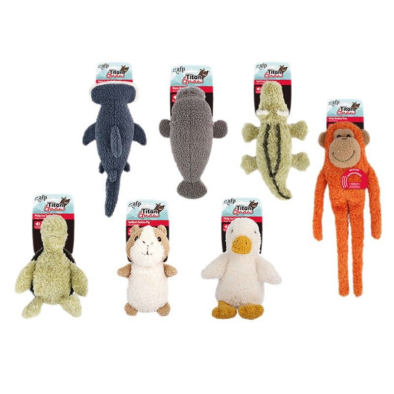 AFP狗玩具发声毛绒猴子海牛龟鸟豚鼠耐咬小中大型犬解闷自嗨响纸,淘宝优惠券,粉丝福利购,淘宝优惠卷