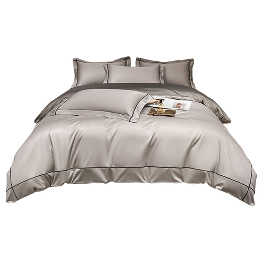 Комплект из четырех предметов из длинноволокнистого хлопка с вышивкой плотностью 220, чистый хлопок