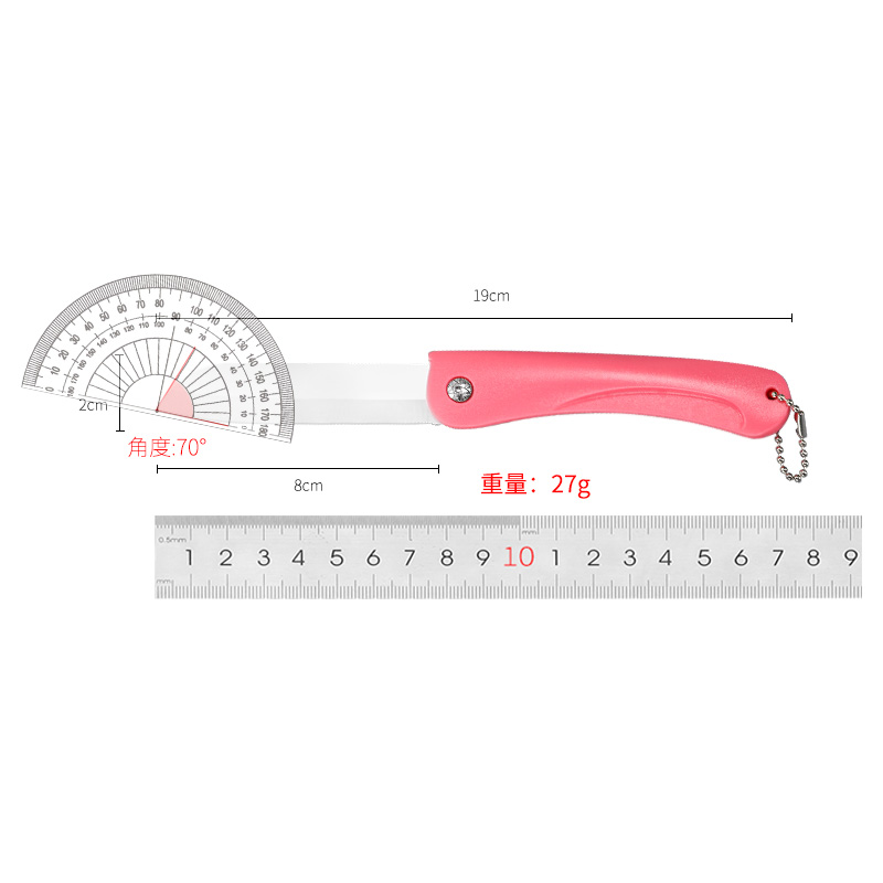 陶瓷水果刀家用陶瓷刀瓜果刀宿舍随身削皮刀具便携折叠小刀多功能 - 图3