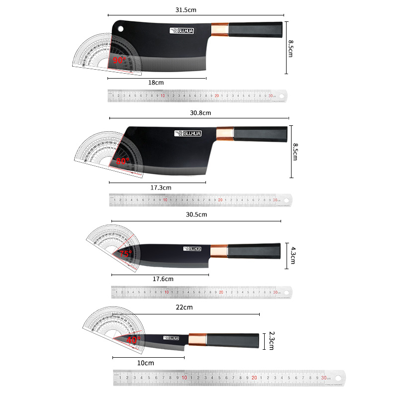 刀具套装组合全套厨具水果刀家用菜刀菜板二合一厨房专用套刀砧板 - 图3