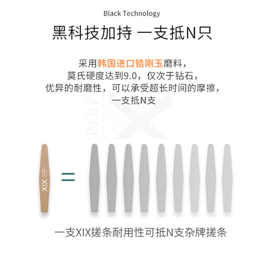 XIX指甲锉抛光搓条海绵搓修甲磨指甲砂条打磨条修甲美甲工具套装