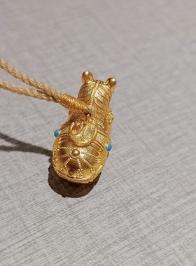 金包银马上有钱生肖马项链吊坠珐琅彩小马挂坠国风项链可定制定做