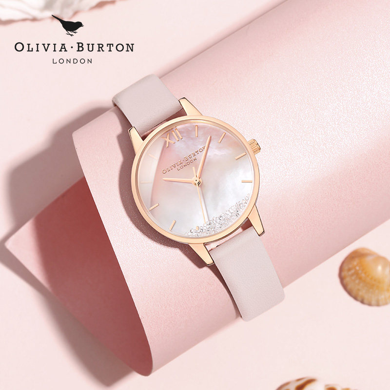 oliviaburton粉色满天星女正品手表 oliviaburton海外欧美腕表