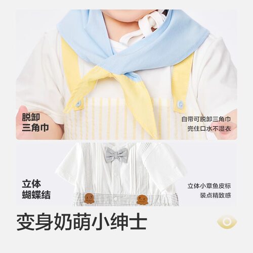 巴拉巴拉男童连体衣婴儿宝宝包屁衣夏装2024新款童装 - 图1