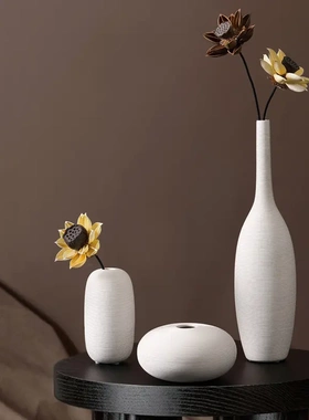 简约白色素胚陶瓷花瓶ins摆件
