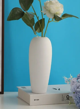 文艺白色小清新干花花瓶陶瓷