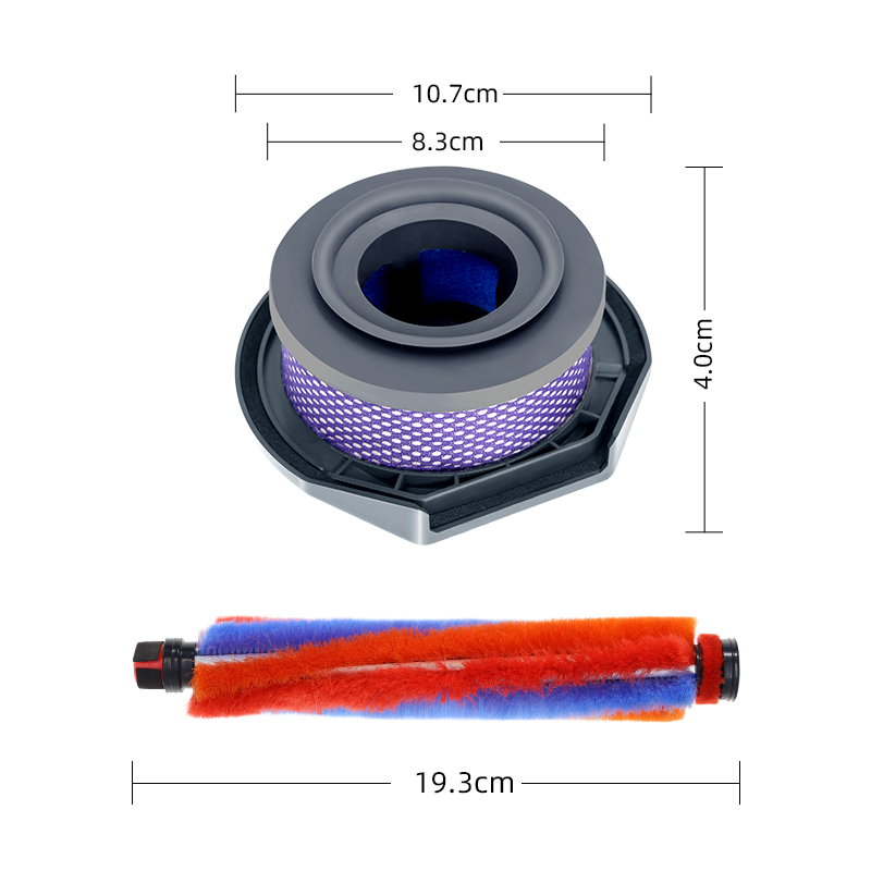适配小狗无线吸尘器配件 D-531/532/535软绒地刷滚刷滤芯滤网耗材-图3