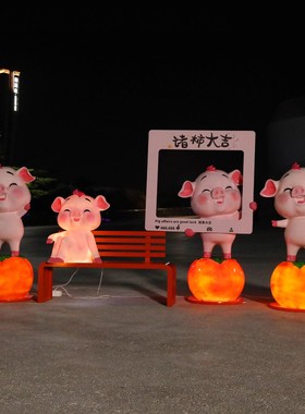 户外卡通十二生肖猴子玻璃钢雕塑