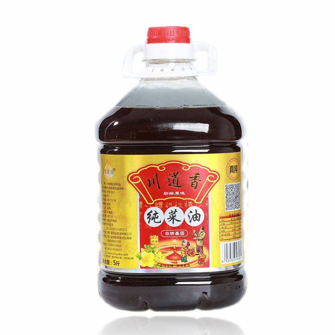 5斤包邮川道香四川纯菜油非转基因农家自榨压榨食用油纯菜籽油,淘宝优惠券,粉丝福利购,淘宝优惠卷