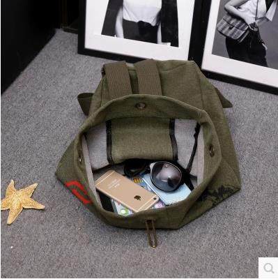 自由兵户外帆布大容量男包双肩背包 雷玛萨双肩背包