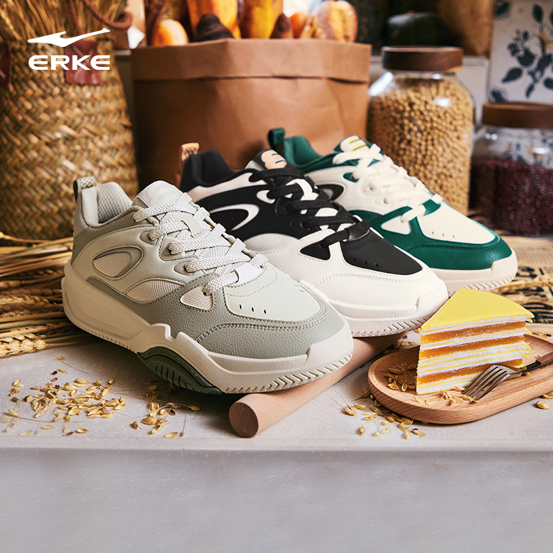 千层鸿星尔克小白鞋男鞋厚底增高休闲鞋秋季新款板鞋百搭运动鞋子 - 图2