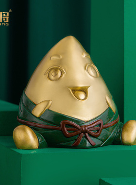 粽情粽意卡通纯铜室内装饰品摆件