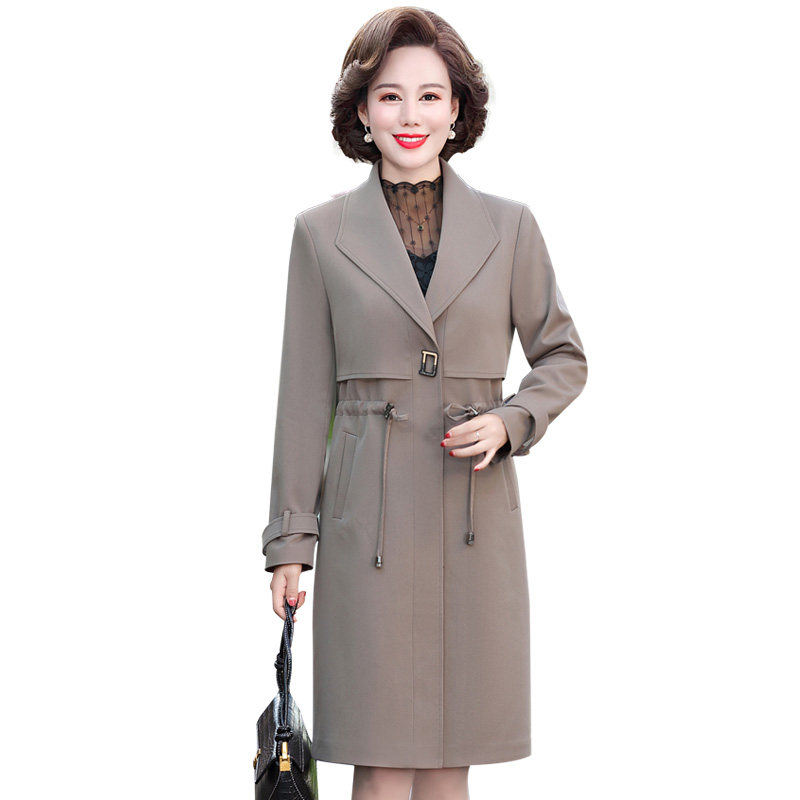 中年女士高贵洋气中老年女装50风衣 蜜韵姿中老年女装