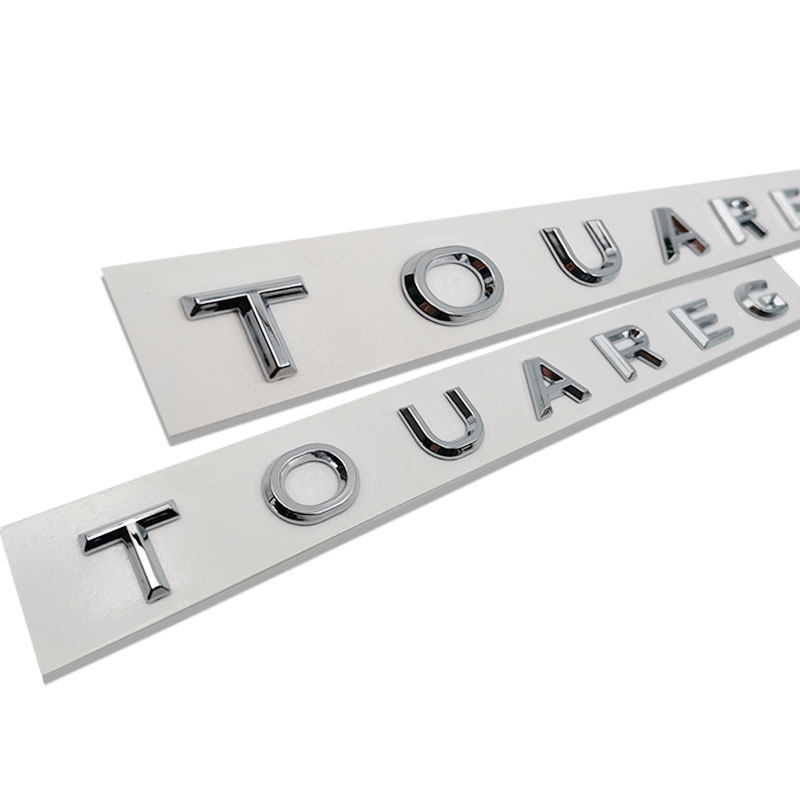 适用于大众途锐车标贴TOUAREG立体英文字母后尾箱车标改装装饰贴