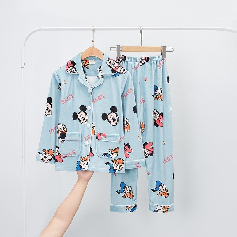 女童卡通睡衣秋冬法兰绒家居服中大童珊瑚绒长袖儿童薄绒睡衣可爱,淘宝优惠券,粉丝福利购,淘宝优惠卷