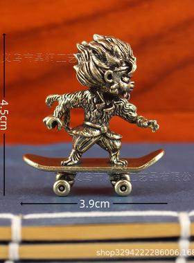 新款直销黄铜地狱火齐天大圣摆件孙悟空美猴王桌面装饰斗战胜佛送