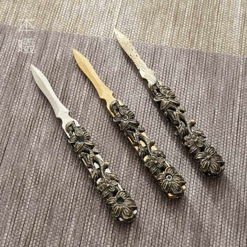 新款直销合金普洱茶刀大马士革古马黑茶撬茶茶针茶艺茶道配件功夫,淘宝优惠券,粉丝福利购,淘宝优惠卷