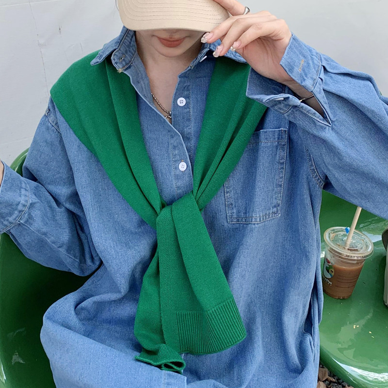新款针织小披肩女大红色外搭肩护颈坎肩云南拍照搭配毛衣衬衫围巾