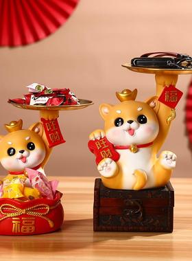 新款直销新款创意树脂工艺品家居摆件电视酒柜客厅收纳托盘收银台