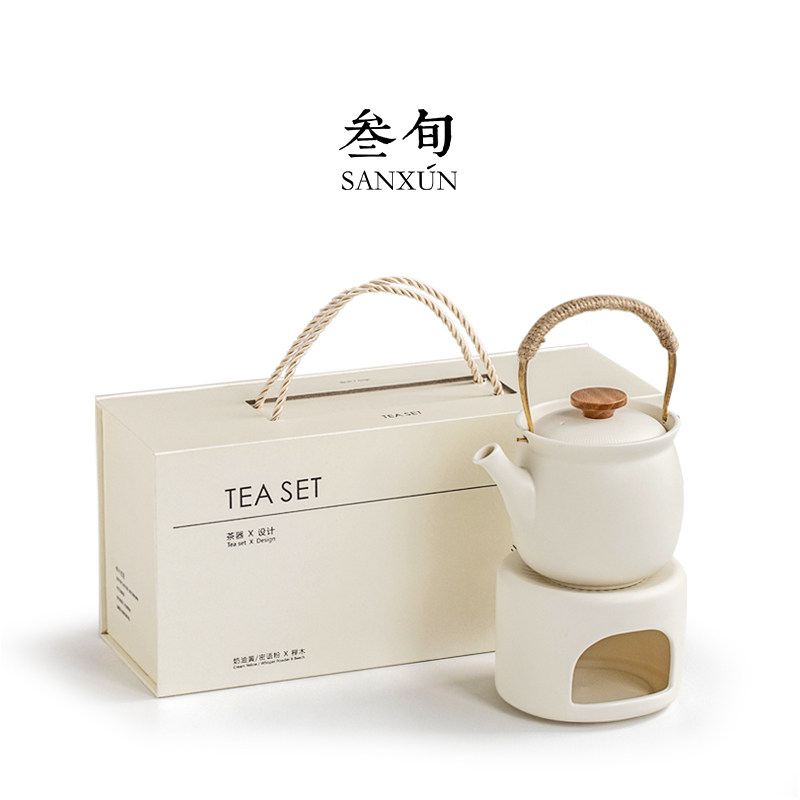 Thirty-year-old small porcelain teapot with raised beams