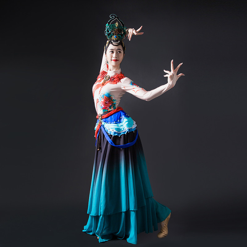 古典舞敦煌仙女飞天中国风女表演服 苏缕民族服装/舞台装